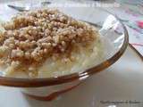 Riz au lait crumble d'amandes a la cannelle