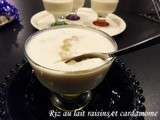 Riz au lait raisins et cardamome