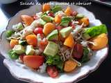 Salade de crabe avocat et abricot