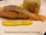 Sauce a la pomme et curcuma pour poissons ou coquillage