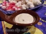 Sauce dip ail et basilic