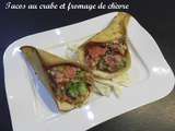 Tacos au crabe et fromage de chevre