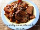 Tajine de lapin aux patates douces et navets