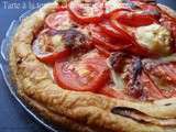 Tarte a la tomate et fromage de chevre