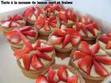 Tarte mousse de lemon curd et fraises