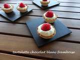 Tartelette chocolat blanc framboise