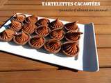 Tartelettes cacaotées ganache d'abricot au caramel