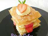 Millefeuille filo fraise menthe