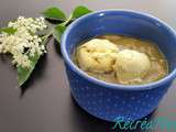 Dessert de Printemps au Jardin : Glace aux Fleurs de Sureau et Compote de Rhubarbe