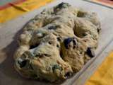 Fougasse aux olives – rapide et sans pétrissage