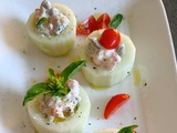 Bouchées de concombre à la macédoine (vegan)