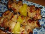 Brochettes de poulet au miel Une petite