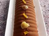 Bûche végétale au marron et d'orange confites