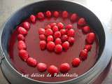 Cheesecake litchi-framboise vegan