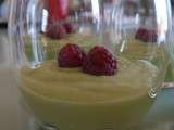 Crème dessert avocat-framboises