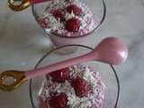 Mousse framboises-coco-tofu soyeux