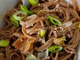 Nouilles soba au kimchi et au sésame