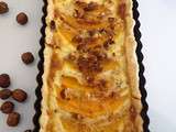 Tarte à la courge butternut, oignon et noisettes