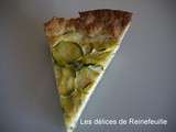 Tarte  chèvre-courgettes, pâte au vinaigre balsamique