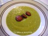 Velouté de petits pois aux chorizo