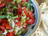 Il fait chaud : salade d'aubergines rôties (pendant la nuit)