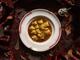 Ravioli à la daube, sucs d’orange