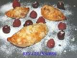 Chaussons mascarpone,noix de coco et fruits rouges