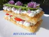 Millefeuille de légumes d'été au chèvre frais