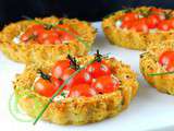 Tartelettes -röstis au chèvre frais et tomates cerises