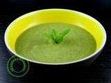 Velouté de courgettes , petits pois et menthe