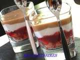 Verrines fruits rouges café et fromage blanc