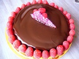 Tarte framboise chocolat