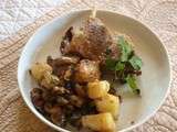 Confits de canard - pommes de terre & cepes sautes