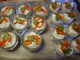 Verrine mousse de Pois Chiches & Verrine caviar d'Aubergines