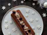 Bûche au chocolat au lait et à la noisette