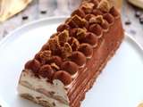 Bûche tiramisu aux spéculoos