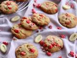 Cookies aux pralines roses et chocolat blanc