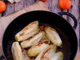 Endives braisées au jus de clémentine, gratinées au parmesan