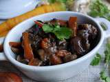 Estouffade de bœuf au vin rouge et champignons [presque un bourguignon]