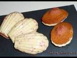 Du jour: Madeleines red velvet au chocolat blanc fraise gout bonbon