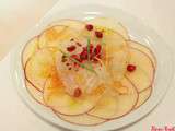 Carpaccio de pommes et haddock fumé aux agrumes {recette}