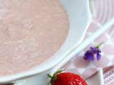 Soupe de fraises Label Rouge, avocat coco {recette}