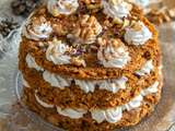 Carrot layer cake aux noix et raisins secs (vegan&sans gluten)