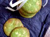 Cookies au chocolat blanc et thé matcha