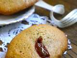 Madeleines à la noisette, coeur confiture de lait (sans beurre & sans gluten)