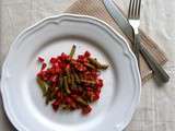 Poêlée de poivrons et haricots verts au vinaigre balsamique, herbes et 5 baies