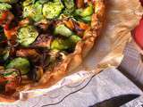 Quiche au saumon, fenouil, brocoli et courgette