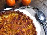 Tarte sucrée à la courge, pomme et clémentine