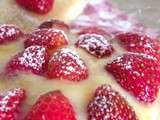 Tartelettes de sablé breton au pamplemousse curd et fraises du jardin