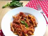 Trofie au haché de soja et sauce de tomates cerises-romarin